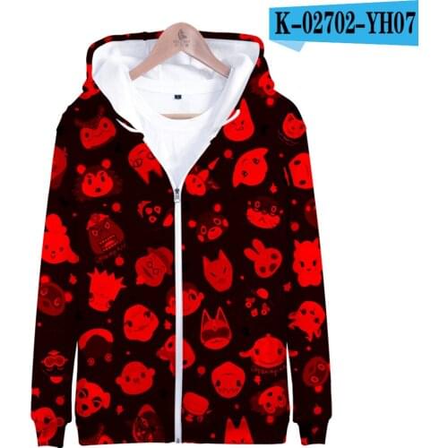 Animal Crossing Zipper Hoodies Sweatshirt Zip-up Hoodies Cute Harajuku Men/Women/kid Clothing New Horizons 3D Print Casual Full