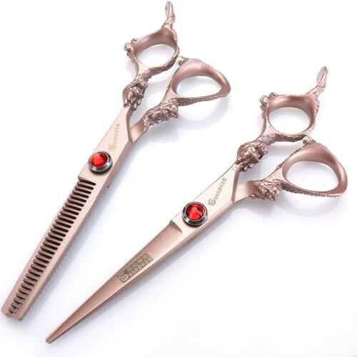 Japan 440C Professional Hairdresser Scissors 5.5" 6" cut Scissors thin Scissors Special Scissors for Hairdressers Custom logo