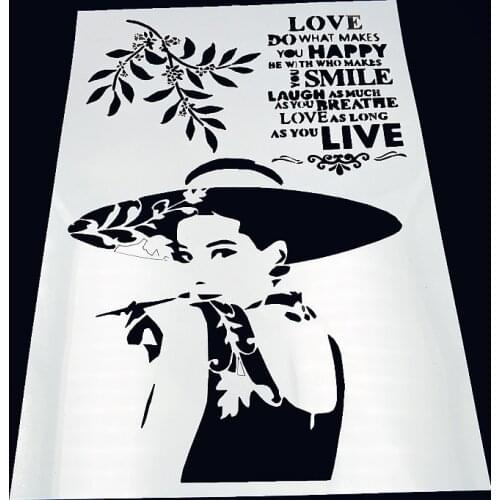 Women plastic mold shield DIY cake scrapbook stencils hollow Embellishments printing lace ruler Valentines Day