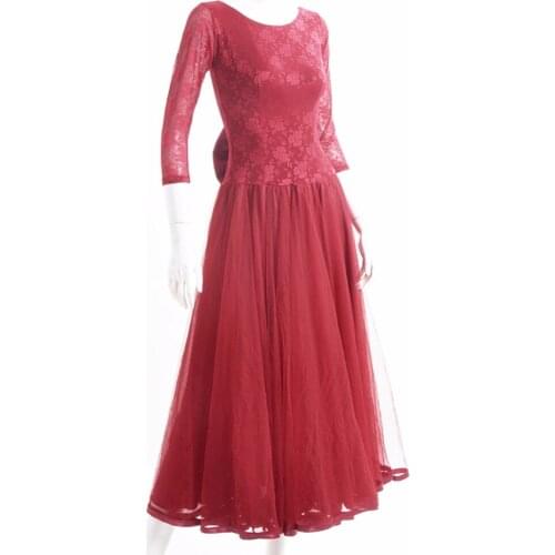 Height Quality Latin Dance Dresses For Ladies Blue Colors Backless Long Sleeve Skirt Women Feminity Modern Ballroom Dresses B019