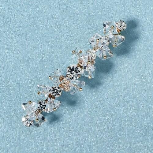 MOGAKU Newest Handmade Elegant Hair Grips Women Fashion Concise Clips Crystal Barrette OL Office Daily Hair Accessories Jewelry