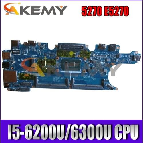 0YM98P 0DV5YH For DELL Latitude 5270 E5270 Laptop Motherboard ADM60 LA-C621P MB W/ I5-6200U/6300U 100% Fully Tested