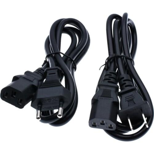 1.2m EU/US Plug AC Power Supply Adapter Cord Cable Lead 3-Prong for Laptop Charger Power Cords 1000W
