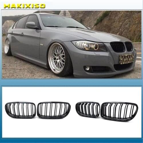1 Pair Car Front Grille Gloss Black Inlet Grille for BMW E90 LCI 3-Series Sedan/Wagon 2009 - 2011