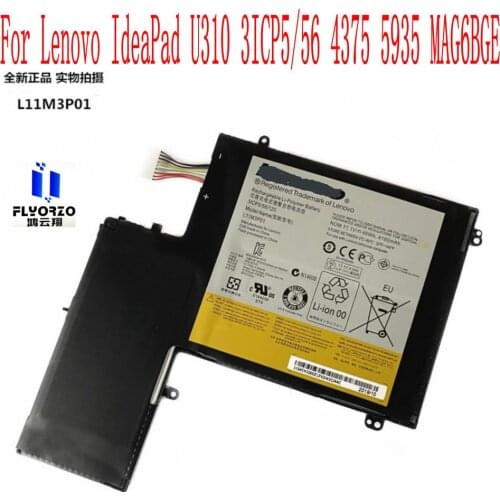 100% Brand New high quality 4160mAh/46WH L11M3P01 Battery For Lenovo IdeaPad U310 3ICP5/56 4375 5935 MAG6BGE Laptop