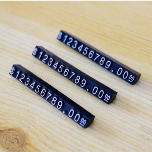 100pcs/lot 56x6x6mm Jewelry Garment Miniature Combined Digital U.S.Dollar Price Card Tags
