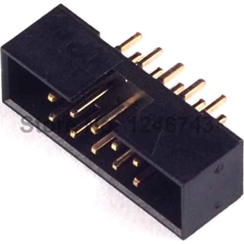 20PCS DC3-10P 10Pins Simple Croissants JTAG Spacing 2.00mm Connector JTAG ISP Plug