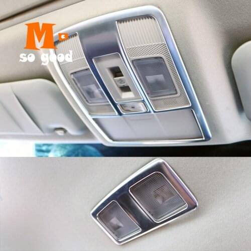 2017 2018 For Mazda 6 Atenza Chrome Interior Trims Accessories Front Rear Reading Light Lamp Cover ABS 2 Pcs