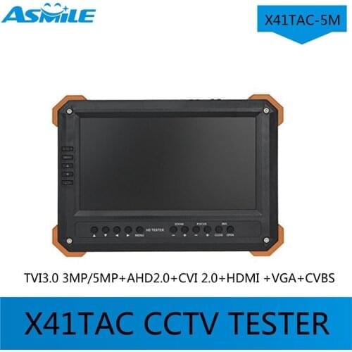 2017 7inch X41TAC -5M CCTV TESTER TVI3.0 3MP/5MP+AHD2.0+CVI 2.0+HDMI +VGA+CVBS from asmile