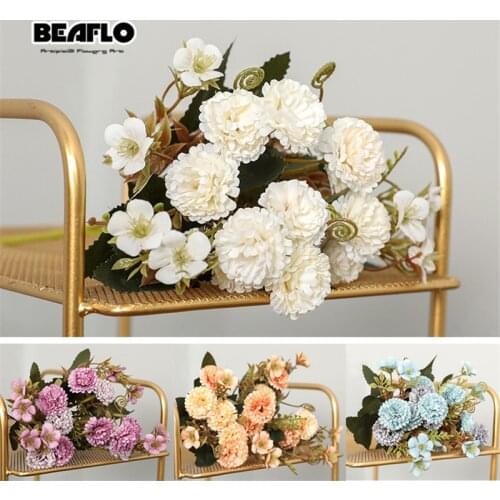 30cm Pink Silk Artificial Carnation Flowers Bouquet 11 Heads Fake Flower for Home Garden Wedding Christmas Decoration