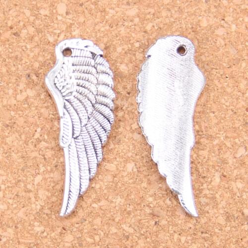 32pcs Charms angel wings 38x14mm Antique Pendants,Vintage Tibetan Silver Jewelry,DIY for bracelet necklace