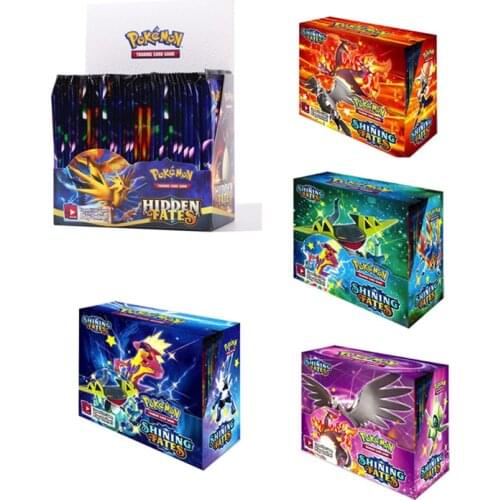360Pcs/Box Pokemon Cards Booster Box Trading Card Game SHINING FATES HIDDEN FATES Collect Cards Kids Birthday Gift