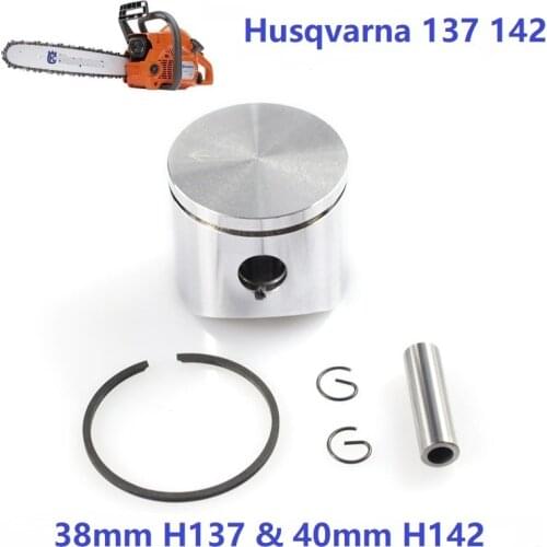 1 Set Big Bore 38mm Chainsaw Cylinder Piston Rings Kit Fit Husqvarna 137 Chainsaw Chainsaw Engine Replace Piston Spare Parts
