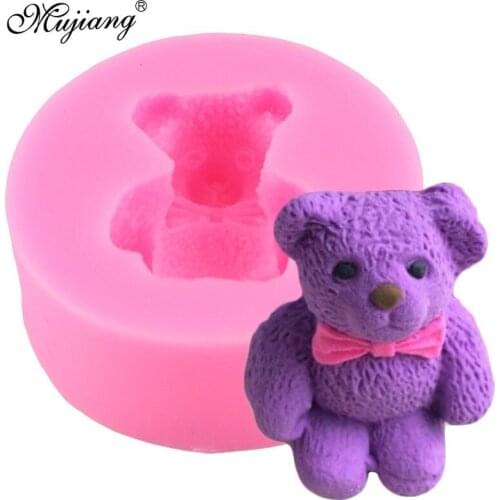 3D Bear Chocolate Silicone Mold Candy Jelly Molds Cupcake Fondant Cake Decorating Tool DIY Cookie Baking Polymer Clay Soap Molds