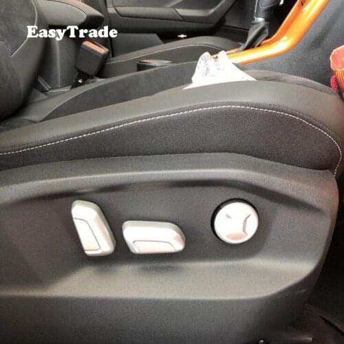 6Pcs Abs Chrome Car Seat Adjustment Switch Decoration Botton Sticker Decal For Volkswagen vw T roc T-roc 2018 Auto Accessories