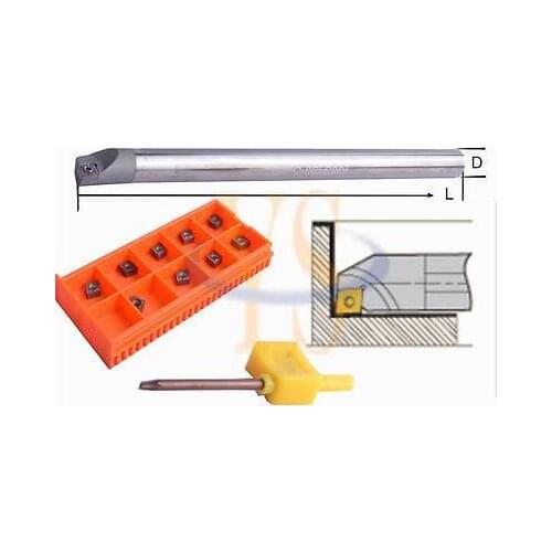 8MM solid carbide shank SCLCR06 CNC boring bar +10 CCMT060204 turning inserts