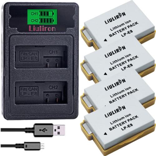 7.4v 2100mah bateria LP E8 LP-E8 LPE8 Battery for Canon EOS 550D 600D 650D 700D X4 X5 X6i X7i T2i T3i