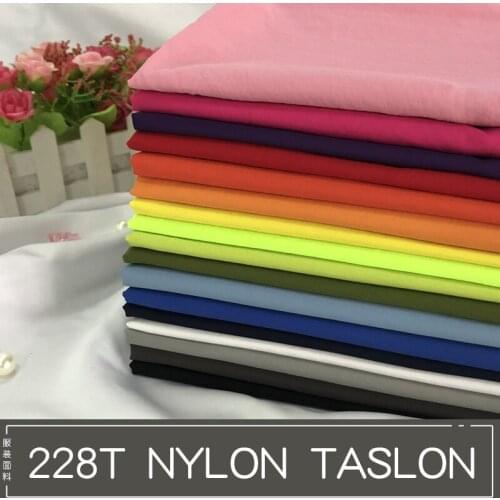 Free Shipping 1m*1.5m Colorful 228t Nylon Taslon Fabric For Beach Shorts Solid Color Beautiful Color Nylon Coat Fabric