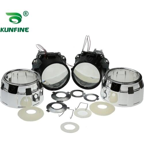 One Pair LHD/RHD 2.5 inch Bi-Xenon HID Projector Lens Shrouds car high/low beam for car headlight halogen or xenon bulb