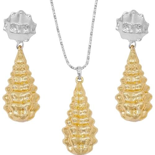 Brazilian gold jewelry sets rhinestone earrings african women wedding necklace earring pendant gift