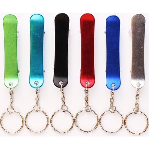 Simple And Personalized Metal Skateboard Bottle Opener Keychain Customizable Logo For Birthday Party Gifts