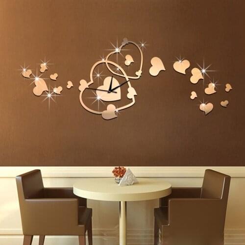 New fashion 3D big size wall clock mirror sticker DIY wall clocks home decoration wall clock meetting room