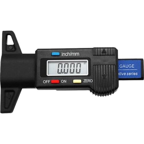 Digital Car Tire Tread Depth Tester 0-25mm Tyre Tread Depth Gauge Meter Measurer Tool Caliper LCD Display Tire Measurement