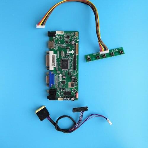 DVI LED VGA LCD Controller board kit driver card DIY for B140XW03 V2 1366X768 14" panel HDMI monitor M.N68676 screen