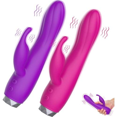 Sex Toys For Women Waterproof G Spot Rabbit Dual Dildo Vibrator Clitoris Stimulation Vaginal Female Masturbator Orgasm Toys