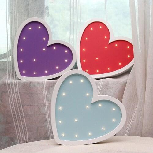 Ins Creative Girl Heart LED Lamp Wall Hanging Wall Decoration Girl Room Wall Hanging Wall Hanging Gift room decor