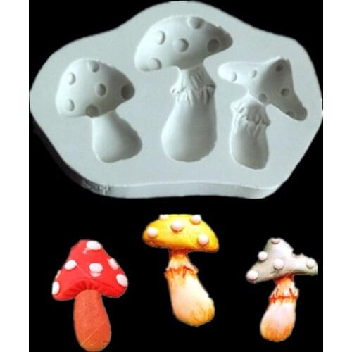 Small mushroom silicone mold cake tools DIY chocolate making tools clay cake decoration accessories tools kitchen baking tools