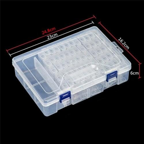 Diamond Painting Storage Box with 64 Grids Portable Bead Storage Container 5d Diamond Embroidery Jewelry Box Accessories Tools