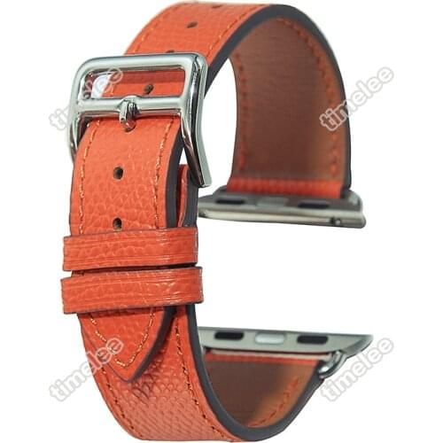 Leather strap for Apple watch band 44mm 40mm 38mm 42mm Genuine Leather watchband Single tour bracelet iWatch series 5 4 3 2 se 6