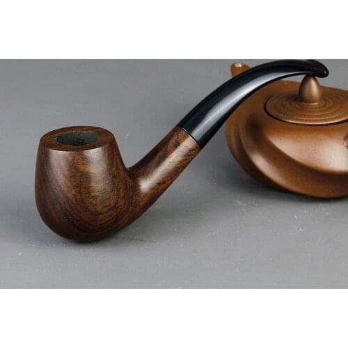 Multifunction Ebony Wood Pipe 9mm Filter Tobacco Pipe 3 Way to Use Smoking Pipe 5.5 & 8 Mm Cigarette Pipe Wood Cigarette Holder