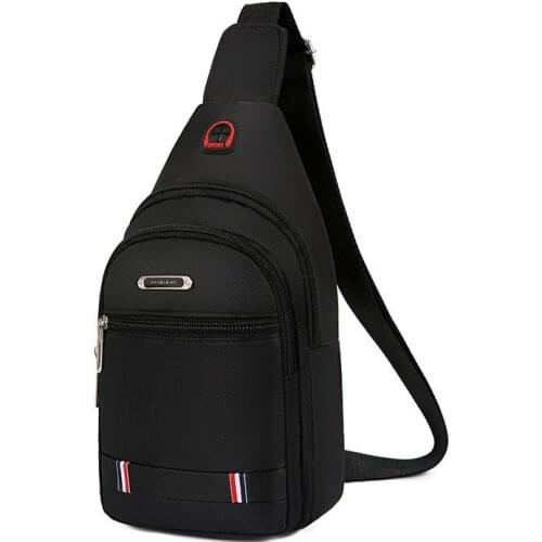 Chest Bag Mens Shoulder Messenger Bag Leisure Crossbody Bag Waterproof and Hard-Wearing Oxford Cloth Cross Body Chest Bag Trend