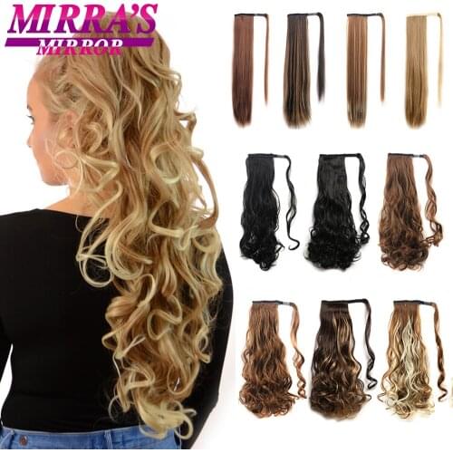 Ponytail Extension Curly Straight Drawstring Hairpiece Wrap Around Long Hair Extension for Women Natural Black Ash Blonde