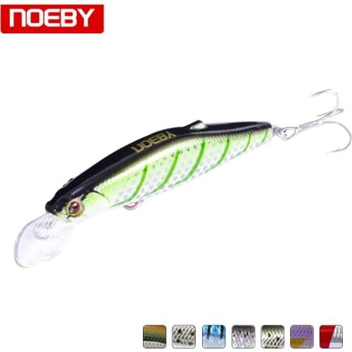 NOEBY 8cm 25g Bass Fishing Tackle Sinking Minnow Fishing Lure Winter Hard Plastic Baits for Perch NBL9447