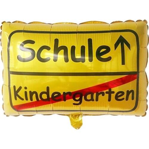 New Square Schule Kindergarten Foil Helium Balloons Baby Shower Children Kindergarten School Decoration Air Globos Kids Toys