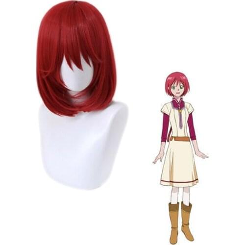 Anime Akagami no Shirayukihime Shirayuki Women Red Short Wig Cosplay Costume Heat Resistant Synthetic Hair Wigs