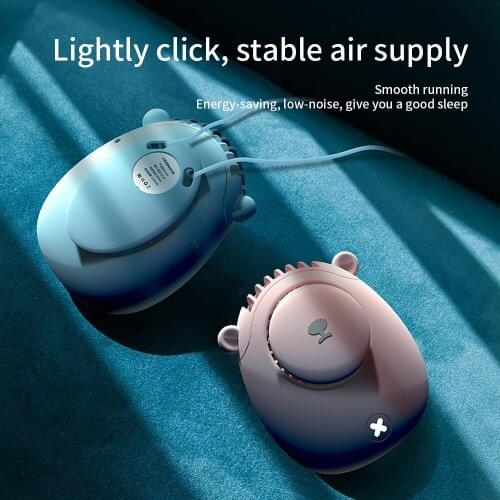 Portable Neck Fan USB Leafless Hanging Neck Fan Cooler Third Gear Rechargeable Ventilador Outdoor Sports Handheld Cooling Fans