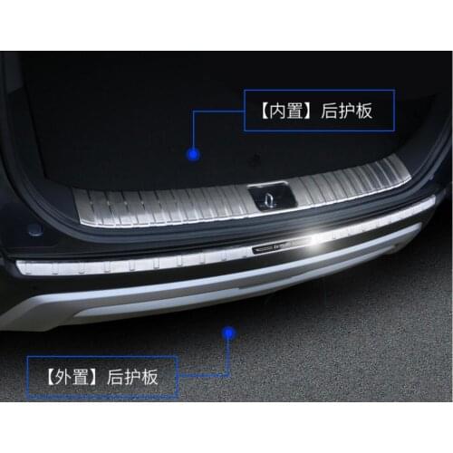 Stainless steel Car Rear Trunk Door Protector Trunk Sill Scuff Plate Fits For hyundai ix35 2018 2019