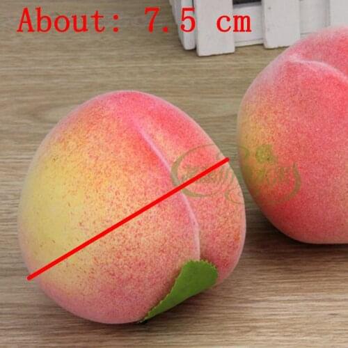 8pcs/lot 7.5cm High quality Lifelike Artificial Fruits Environmental Peach Simulation Of Fruit Toys For Kids 004016004