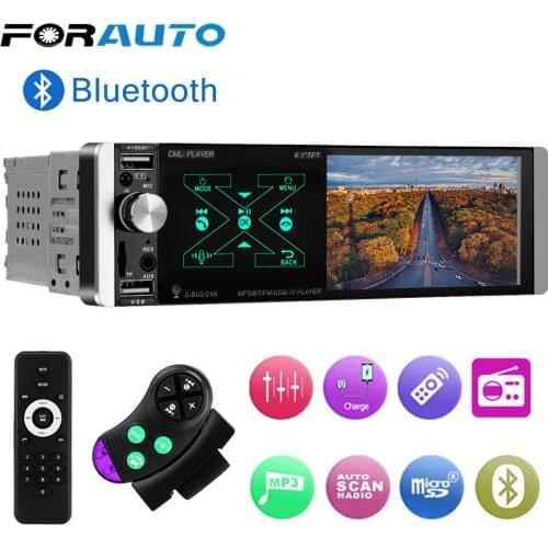 Touch AI Voice Reverse Image 1 Din Car FM Radio Player 4.1'' Car MP5 Video Player In-dash HD Multimedia Player Bluetooth