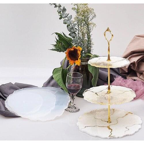Silicone Mold For Three-layer Fruit Tray Epoxy Resin Mold uv Resin DIY Candy Food Holder coaster desktop decoration mold
