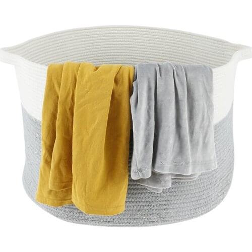 Foldable Laundry Basket Cotton Household Dirty Laundry Basket Large Storage Hanging Box With Handle Clothes Toys Organizer