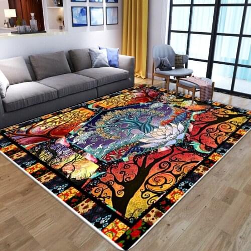 Modern Gorgeous dreamlike tree Rugs Floor Mats Coffee Table Rug Living Room Nordic Style Bedroom Carpets Teenger Room Decor Soft