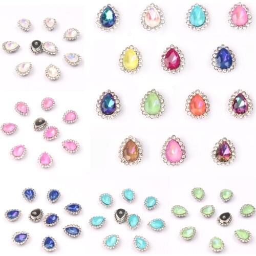 30pcs/bag shapes mix silver claw setting mix color & mocha glass crystal sew on rhinestone wedding dress shoes bag diy trim