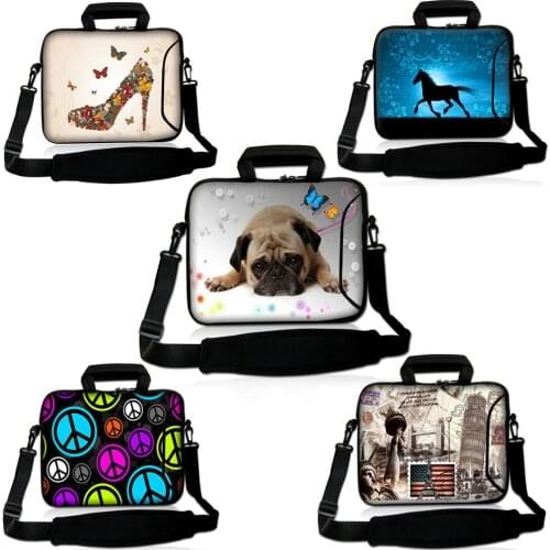New Soft Neoprene laptop shoulder bag notebook sleeve case for macbook PC 9.7 10 13 13.3 15 15.6 17 17.3 inch Customizable X1