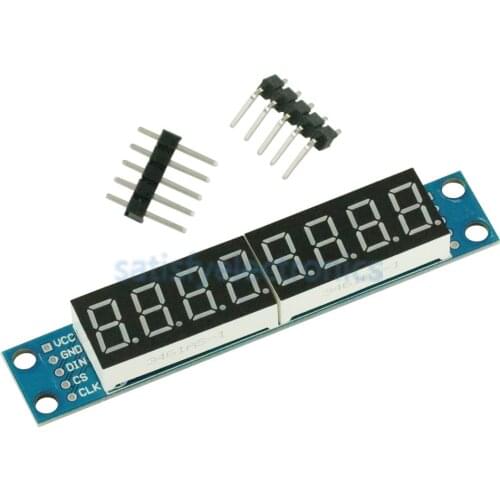 3.3V 5V MAX7219 LED Dot Matrix 8 Digit Digital Tube Display Control Module For ArduinoMicrocontroller Serial Driver 7-segment