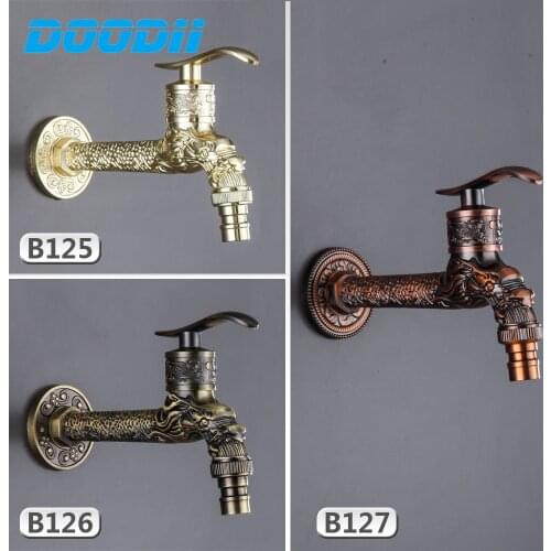 Retro lengthened washing machine faucet Zinc alloy outdoor garden decoration faucet Household mop pool accessories faucet DOODII